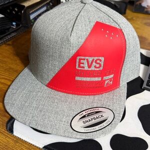 The Classic Gray and Red Snapback Hat NWOT